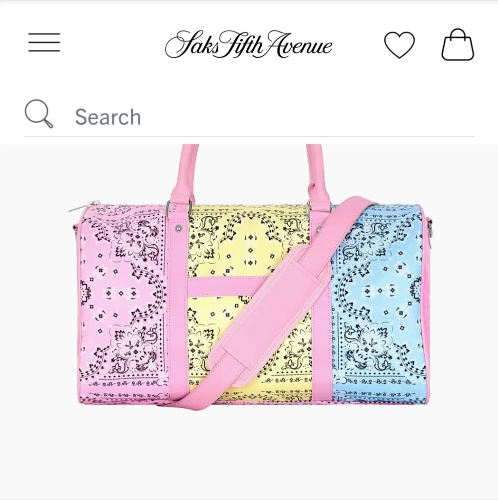 Iscream Bandana Patchwork Duffle Bag Overnight Tote Bag BNWT SO RETIRED!